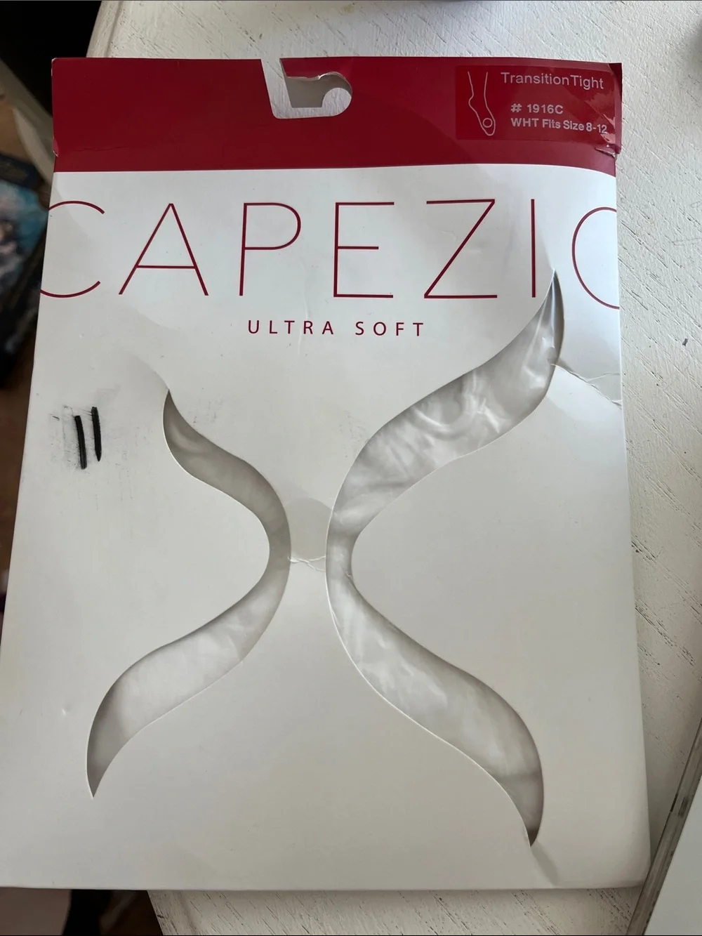 Capezio Transition Tights White Size 8-12